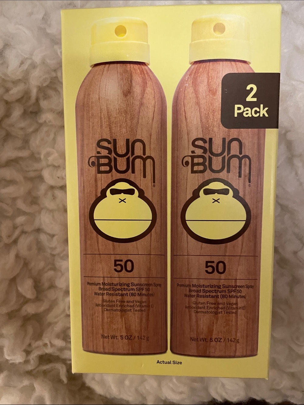 Kids SPF 50 Moisturizing Sunscreen Spray - Yellow (2 Pack)